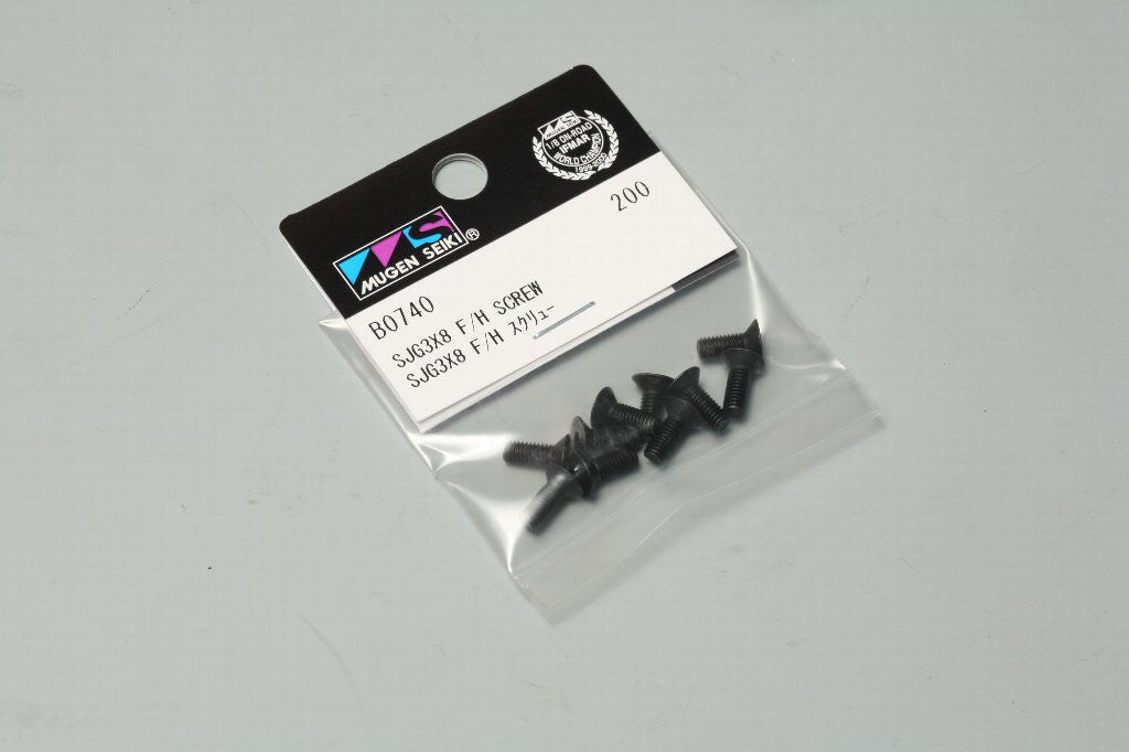 Mugen Seiki SJG 3x8mm Flat Head Screws (10 pcs)