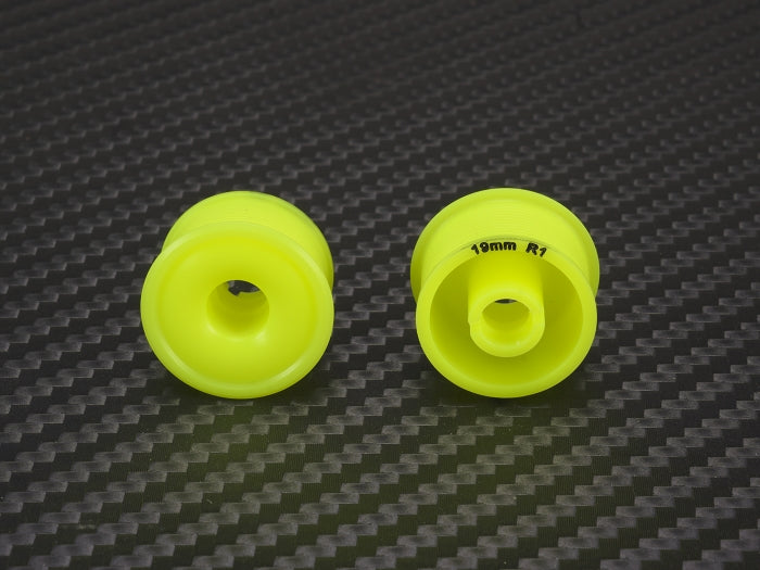 PN Racing 2WD Machine Cut Delrin Formula Flanged Wheel 11mm x 19mm +1 Offset Yellow