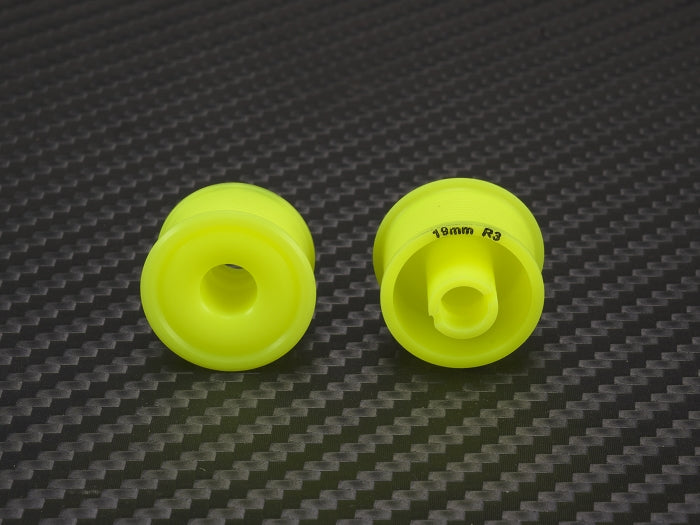 PN Racing 2WD Machine Cut Delrin Formula Flanged Wheel 11mm x 19mm +3 Offset Yellow