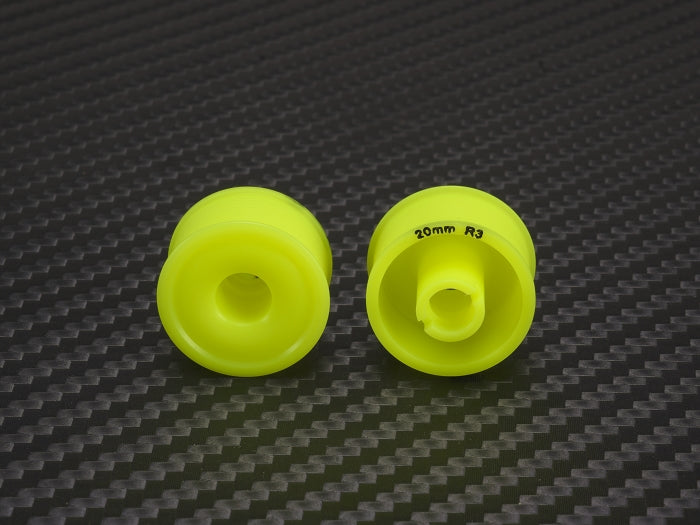 PN Racing 2WD Machine Cut Delrin Formula Flanged Wheel 11mm x 20mm +3 Offset Yellow