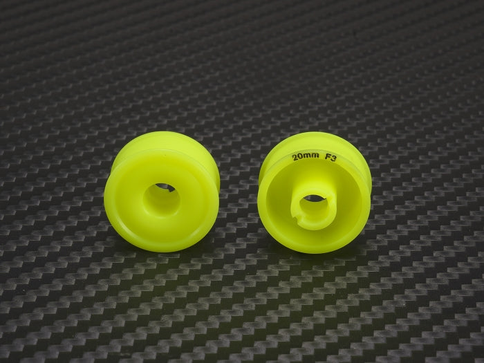 PN Racing 2WD Machine Cut Delrin Formula Flanged Wheel 8.5mm x 20mm +3 Offset Yellow