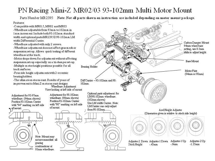 PN Racing 93-102mm Multi-Motor Mount/Pod