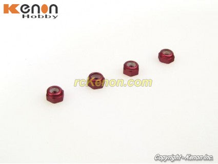 PN Racing Aluminum 2mm Wheel Nut Red