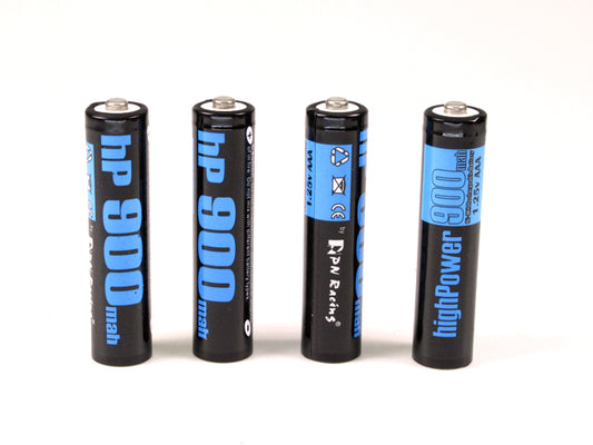 PN Racing High Power 900mah Ni-MH Rechargeable AAA Batteries (4 pcs)