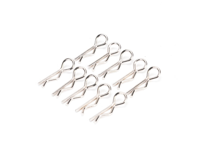 PN Racing Mini Ultra Silver Body Clips (10 pcs)