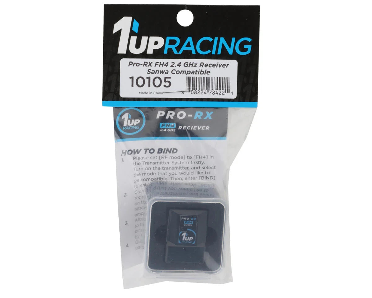 1UP Racing Pro-RX 4-Channel Sanwa FH4 Antenna-Free 2.4GHz Receiver