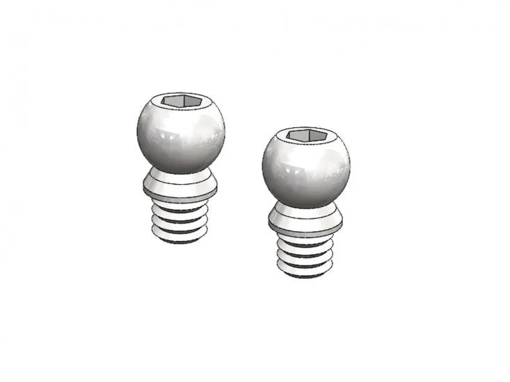 Atomic MRX 3.0mm M2 Ball Studs 2mm Length (2 pcs)