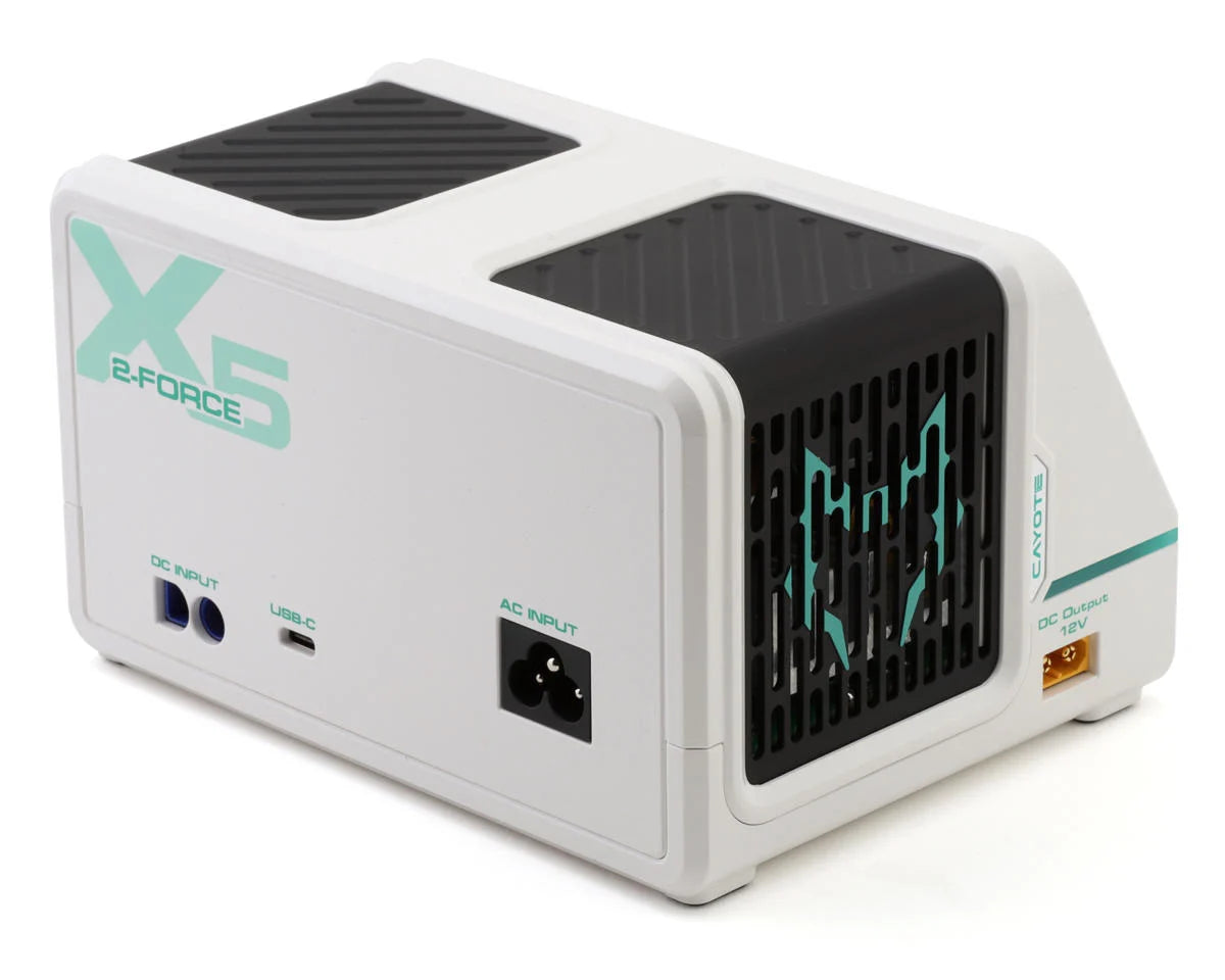 Cayote 2-Force X5 Racing Dual Battery Charger w/ XT90 Charge Lead (6S/40A) (AX 500W/DC 1400W)