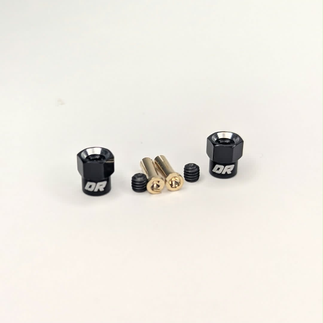 Dually Racing 1/28 Scale Bullet Plug Connectors & Aluminum Grips