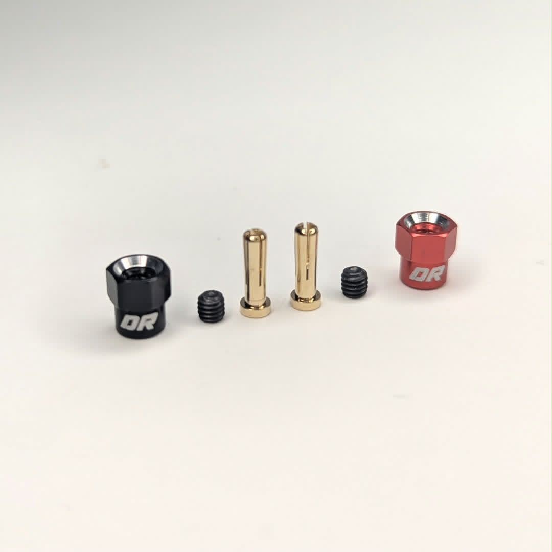 Dually Racing 1/28 Scale Bullet Plug Connectors & Aluminum Grips