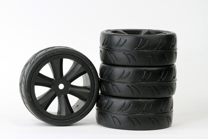 Gravity RC Non Belted Pre Glued USGT Tires Black Edge Wheel 2
