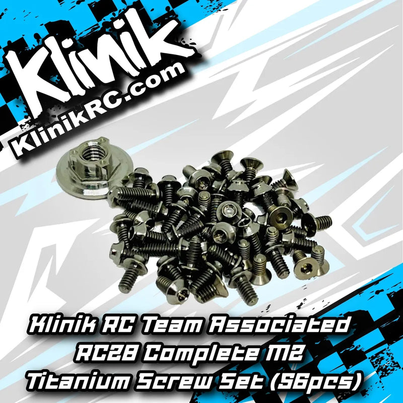 KlinikRC RC28 Titanium Screw Kit (56 pcs)