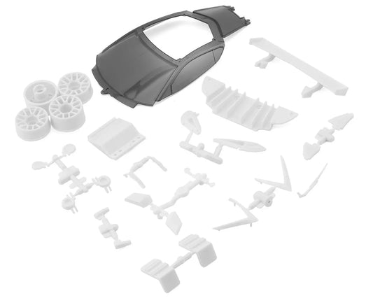 Kyosho Mini-Z Corvette C8.R White Body Set Roof, Rims, and Mounting Hardware