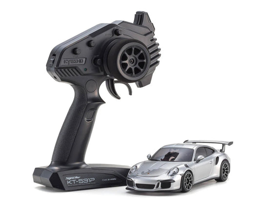 Kyosho Mini-Z RWD Readyset MR-04 Porsche 911 GT3 RS Silver Metallic