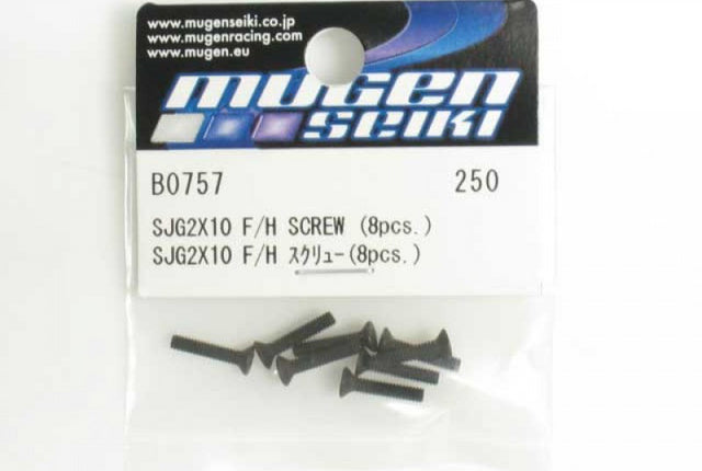 Mugen Seiki SJG 2x10mm Flat Head Screws (8 pcs)