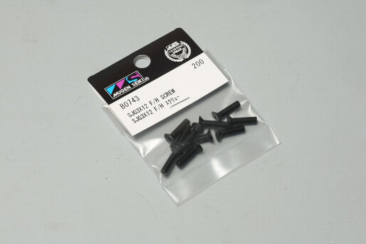 Mugen Seiki SJG 3x12mm Flat Head Screws (10 pcs)