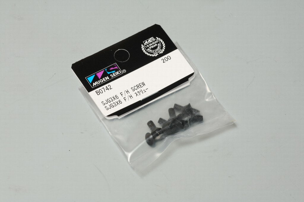 Mugen Seiki SJG 3x6mm Flat Head Screws (10 pcs)