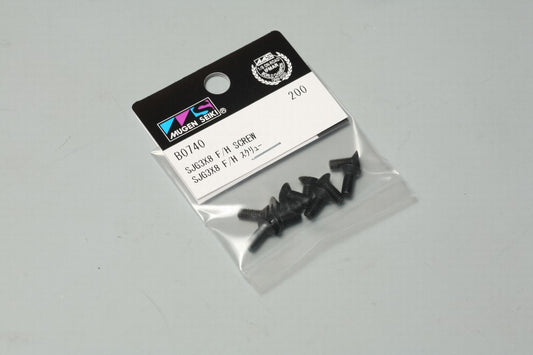 Mugen Seiki SJG 3x8mm Flat Head Screws (10 pcs)