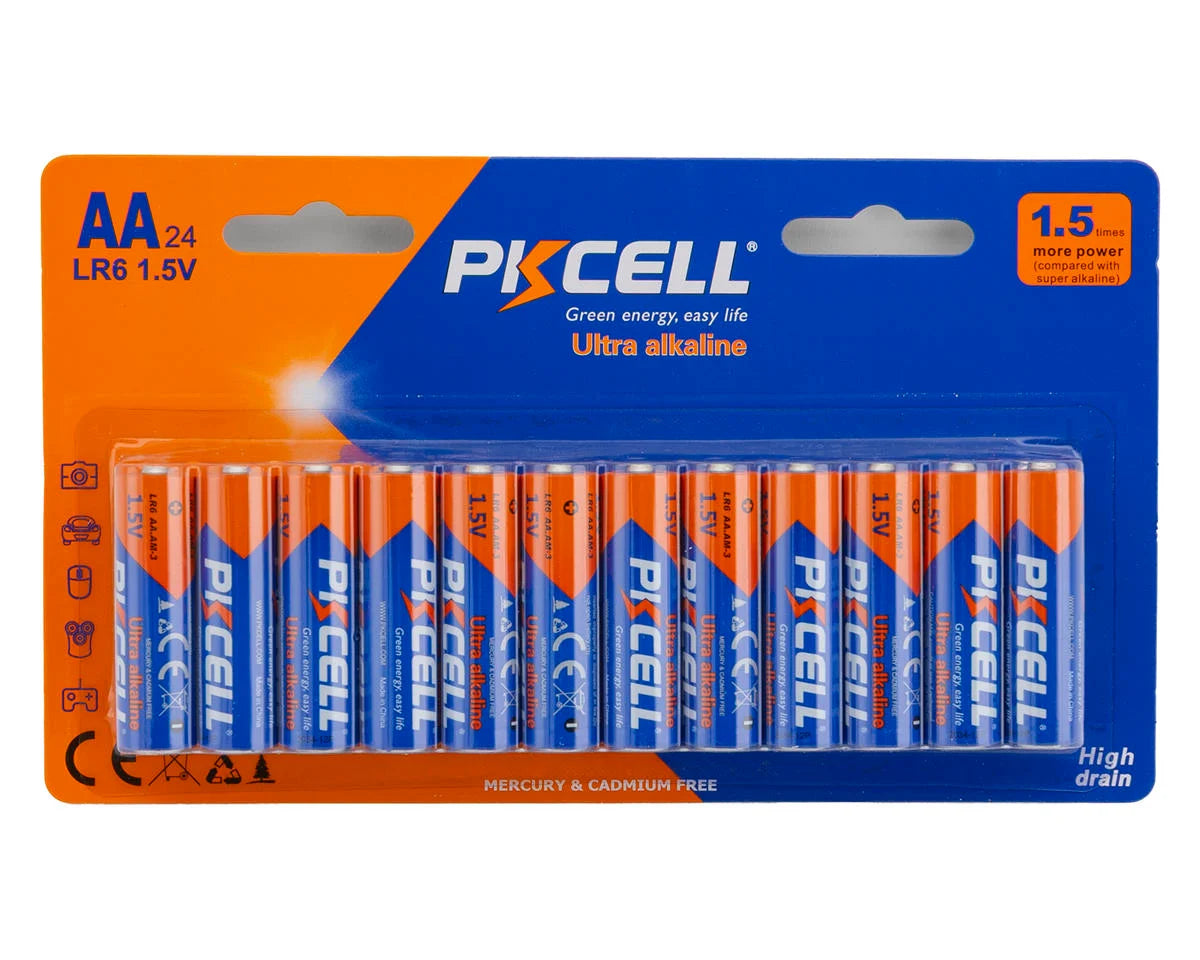 PKCell Ultra Aklaline AA Batteries (24 pcs)