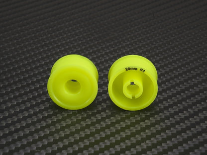 PN Racing 2WD Machine Cut Delrin Formula Flanged Wheel 11mm x 20mm +1 Offset Yellow