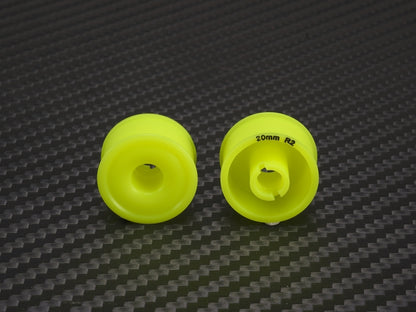 PN Racing 2WD Machine Cut Delrin Formula Flanged Wheel 11mm x 20mm +2 Offset Yellow