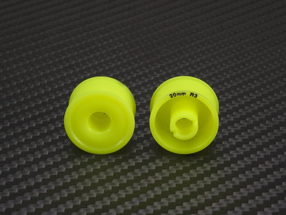 PN Racing 2WD Machine Cut Delrin Formula Flanged Wheel 11mm x 20mm +3 Offset Yellow