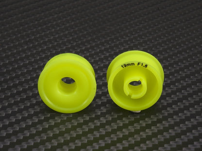 PN Racing 2WD Machine Cut Delrin Formula Flanged Wheel 8.5mm x 19mm +1.5 Offset Yellow
