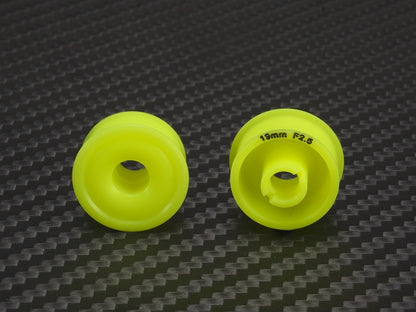 PN Racing 2WD Machine Cut Delrin Formula Flanged Wheel 8.5mm x 19mm +2.5 Offset Yellow