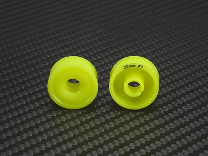 PN Racing 2WD Machine Cut Delrin Formula Flanged Wheel 8.5mm x 20mm +1 Offset Yellow