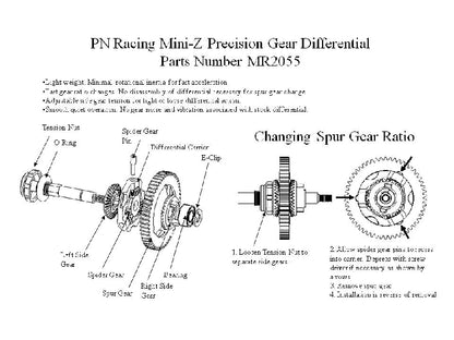 PN Racing 64P 51T Spur Gear for Gear Diff