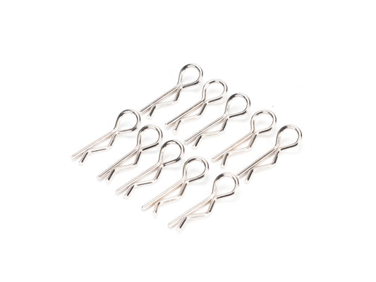 PN Racing Mini Ultra Silver Body Clips (10 pcs)