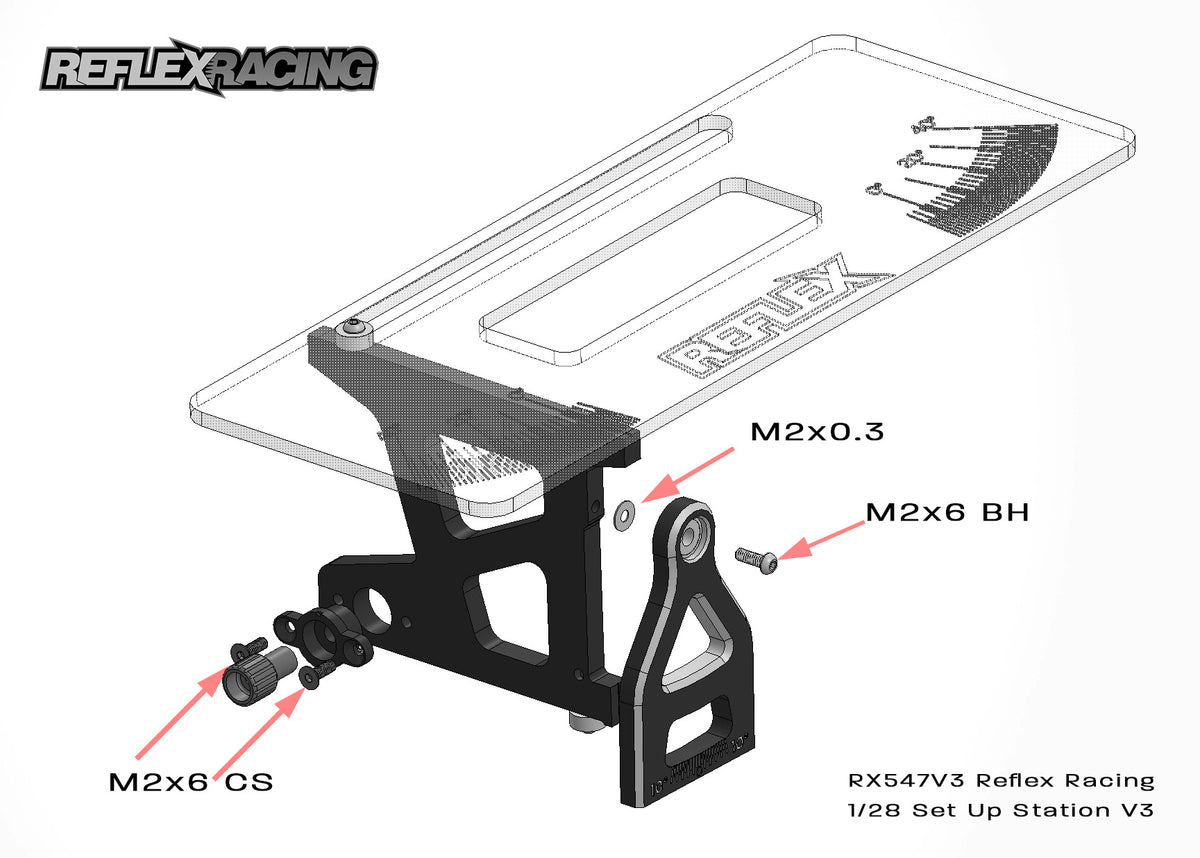 Reflex Racing 1/28 Scale 2WD Setup Station w/ Carrying Case (V3)