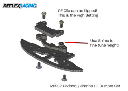 Reflex Racing Radbody Piranha Carbon Fiber Bumper Set