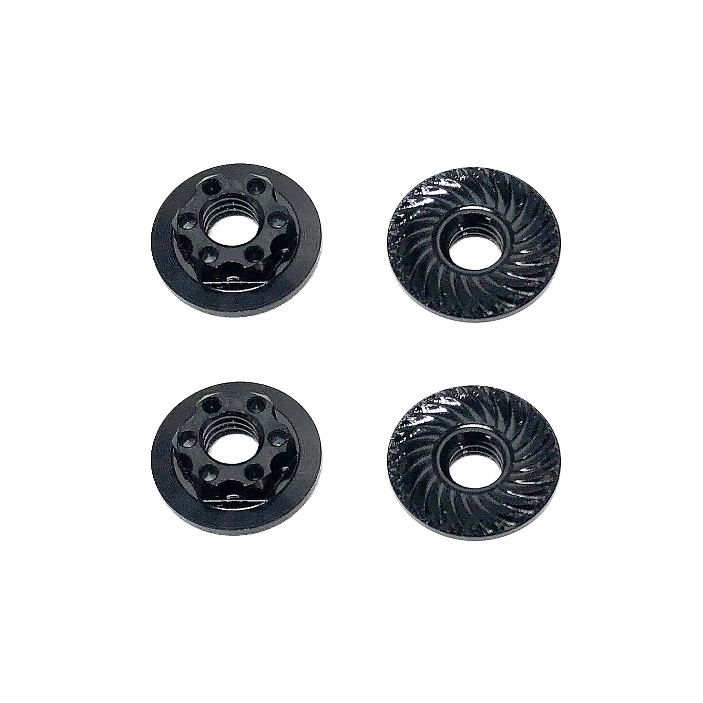 Team Associated FT M4 Low Profile Black Wheel Nuts (4 pcs)