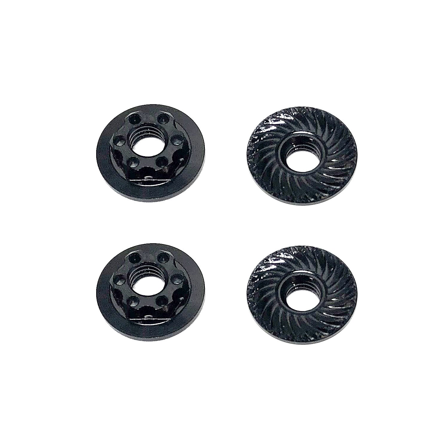 Team Associated FT M4 Low Profile Black Wheel Nuts (4 pcs)