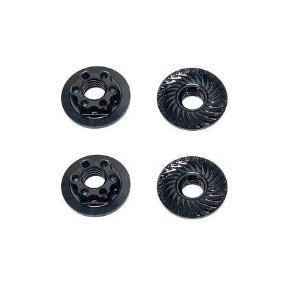 Team Associated FT M4 Low Profile Black Wheel Nuts (4 pcs)