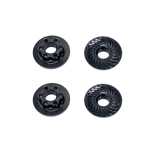 Team Associated FT M4 Low Profile Black Wheel Nuts (4 pcs)