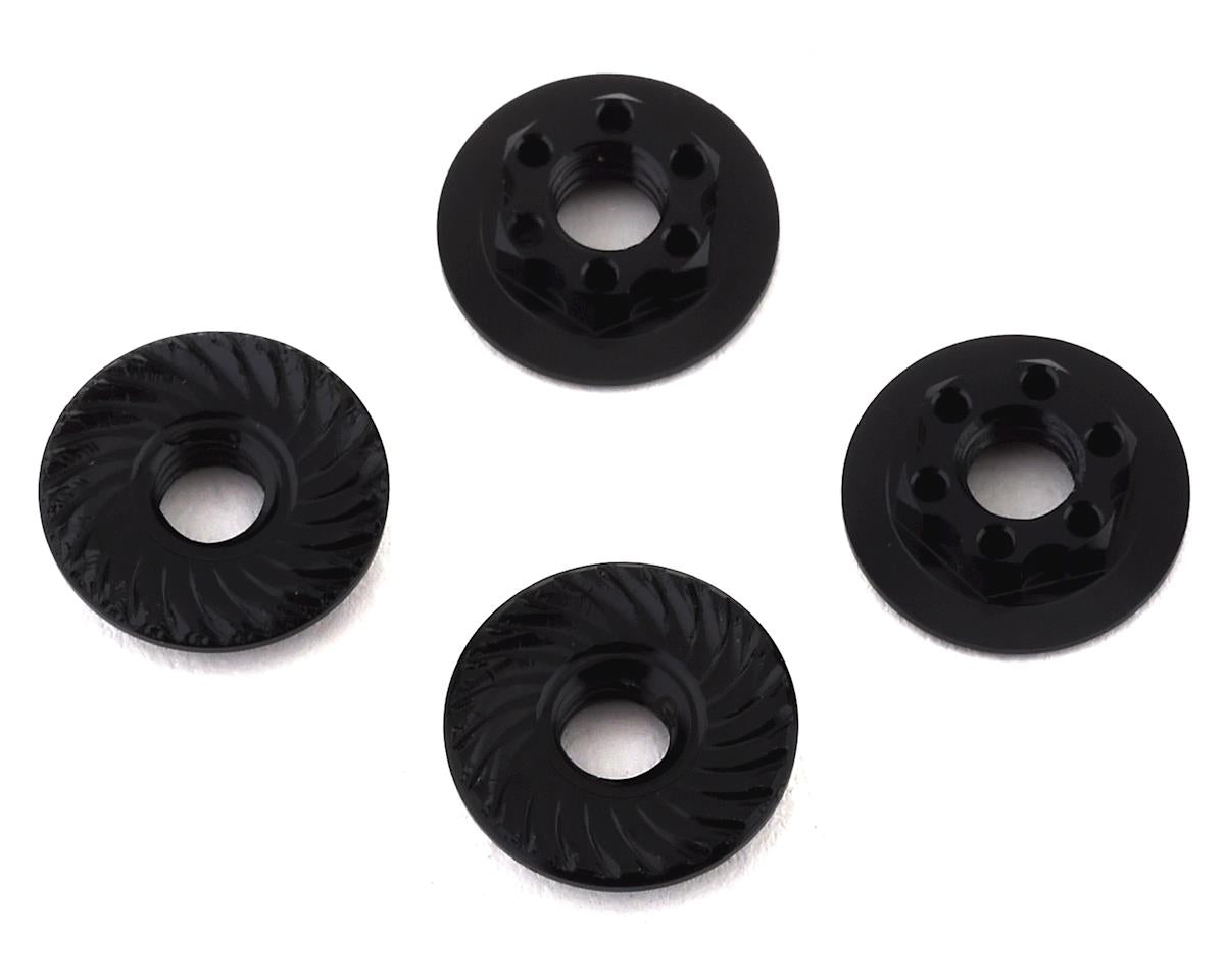 Team Associated FT M4 Low Profile Black Wheel Nuts (4 pcs)