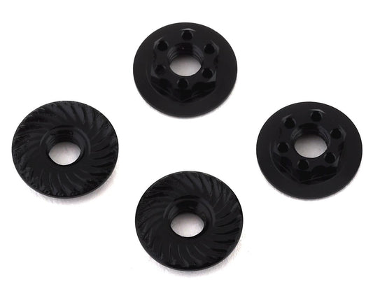 Team Associated FT M4 Low Profile Black Wheel Nuts (4 pcs)