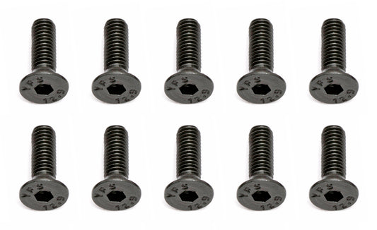 Team Associated M3x10mm Flat Head Hex Screws (10 pcs)