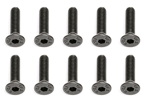 Team Associated M3x12mm Flat Head Hex Screws (10 pcs)