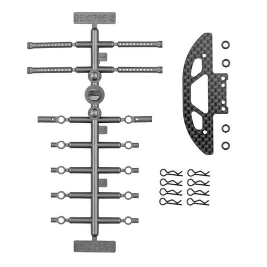 Team Associated RC28R Front Bumper and Body Mount Set