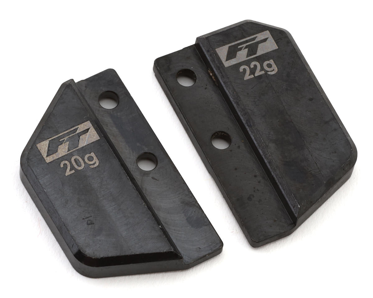 Team Associated TC8 FT Steel Front and Rear Battery Weight Set (42g)