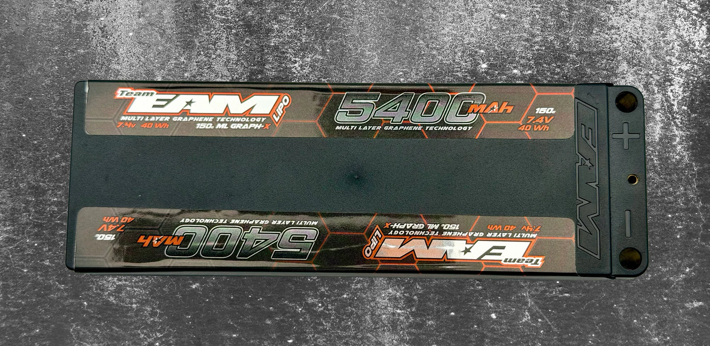 Team EAM 5400mah 150C ML Graph-X Formula UUULCG Lipo Battery 2S