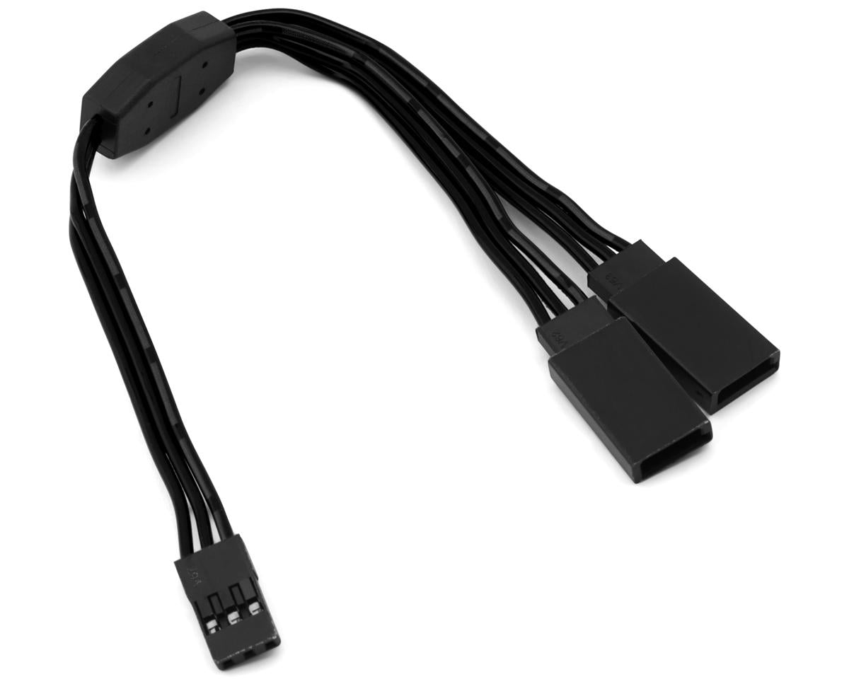 Yeah Racing 60-Core Y-Harness Servo Extension Lead (150mm) Black