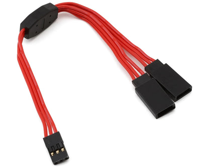 Yeah Racing 60-Core Y-Harness Servo Extension Lead (150mm) Red